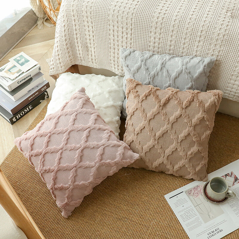 Plush Cushion Cover for Living Room Nordic Pillow Cover 45x45cm Decorative Pillows Home Decor Housse De Coussin