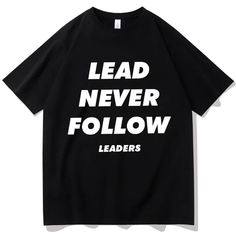 Camisa de manga corta con cuello redondo Unisex, camisa de jefe Keef Lead Never Follow Leaders, regalo para fanáticos de Keef