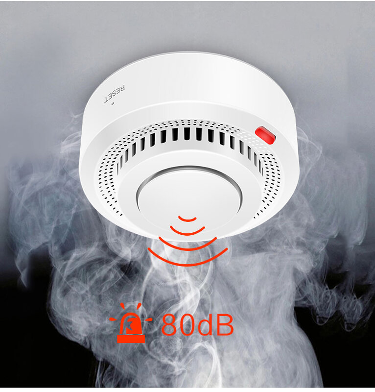 Detector de humo inalámbrico para el hogar, sistema de alarma de seguridad para el hogar, 433MHz