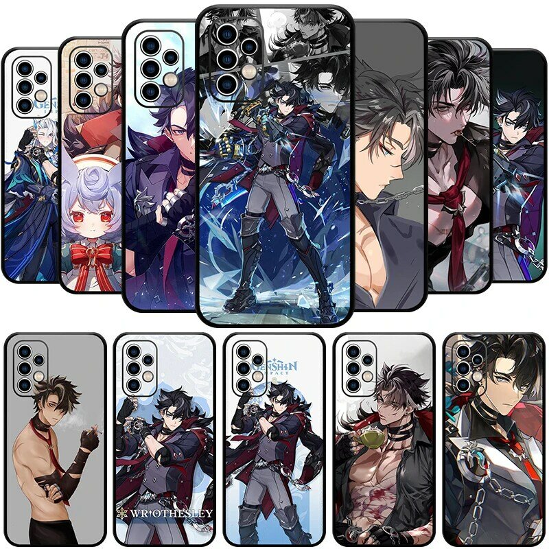 Genshin Impact Wriothesley Emissary Iniquity Hydro Phone Case For SAMSUNG Galaxy A54 53 52 51 F52 A71 note20 ultra S23 M30 M21