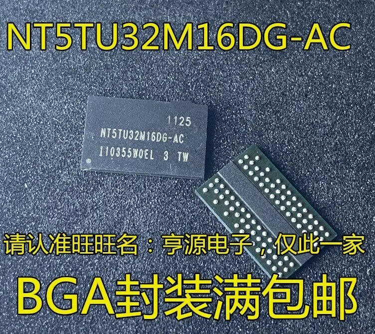 Piezas NT5TU32M16DG, chip de memoria DDR2, FBGA84, 5 NT5TU32M16DG-AC, original, nuevo