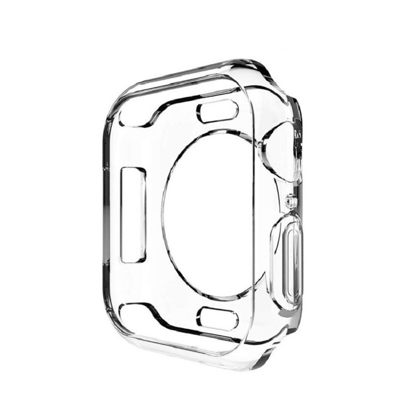 Assista meia capa caso para apple watch 7 6 5 40/44/41mm risco silicone casos macios para iwatch série 4 3 45/42/38mm acessórios