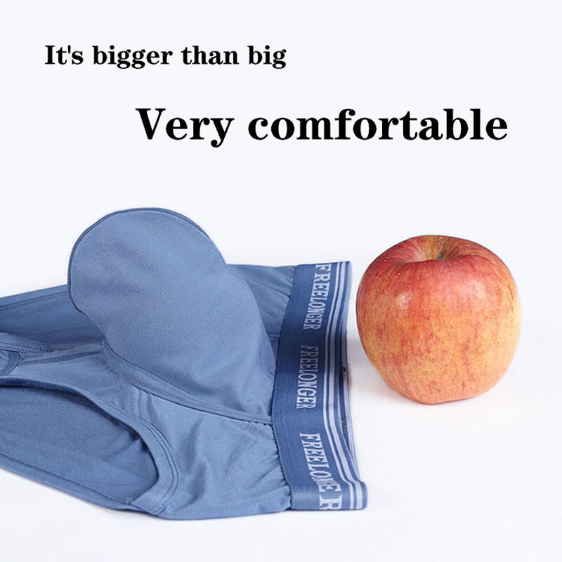 Large Pouch Men's Panties - Large Front Pocket U Convex Flat Foot Triangle Sexy Shorts head fork sexy fashion