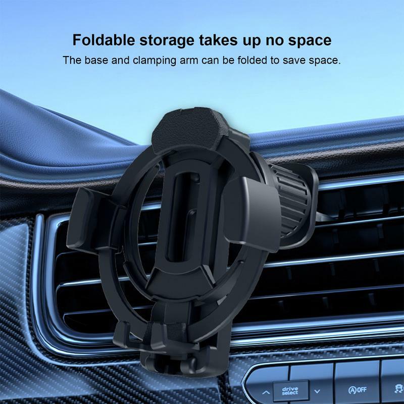 Soporte de teléfono plegable para portavasos de coche, expansor 2 en 1 para ventilación de aire, rotación de 360 grados, multifuncional