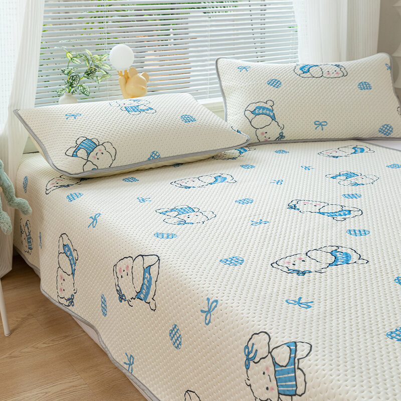 YanYangTian Cartoon Bed Mattress Pad Mat Air Conditioner Soft Bedding Set Quilted Protector Non-slip Pad 150 Fully wrapped sheet
