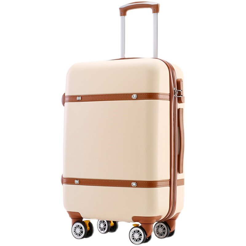 Женский ретро-чемодан 20 дюймов, милый Спиннер из АБС-пластика, Жесткий чемодан на колесах с сумкой