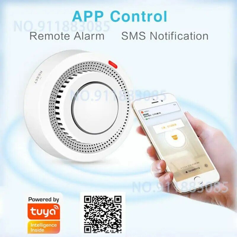 Tuya Zigbee Smart Smoke Detector Smart Life APP Remote Control Fire Alarm Home Security Smoke Sensor Work With Zigbee Gateway