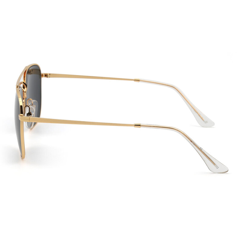 Fashion Glass Lenses Men Women Square Sunglasses Brand Designer Metal Frame UV400