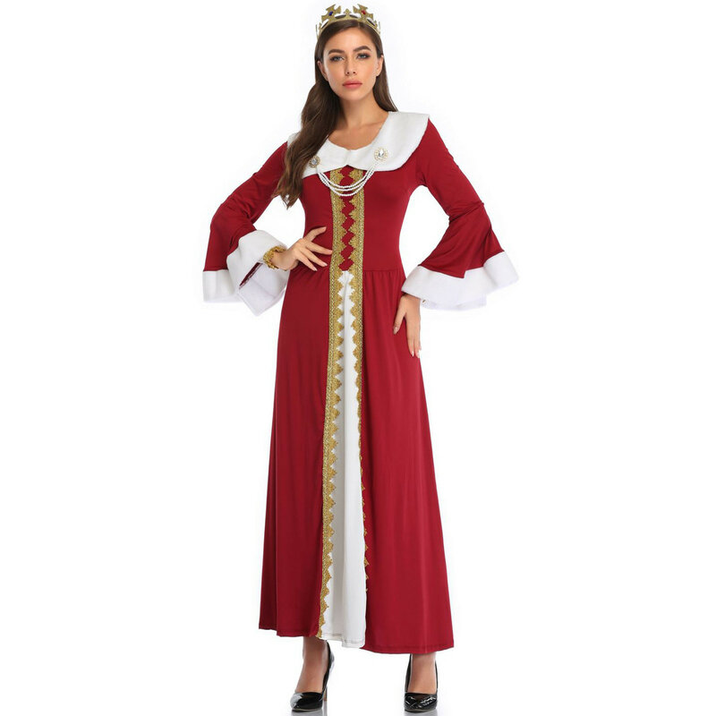 Nuovo vestito da strega medievale per le donne Halloween Carnival Party Cosplay Performance abbigliamento età media costumi da sposa vampiro
