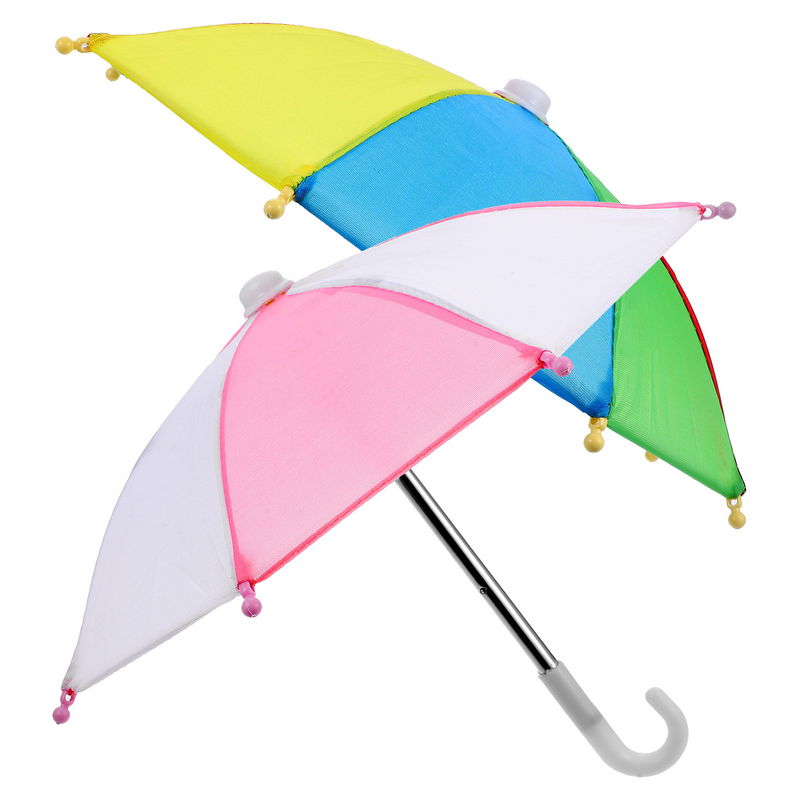 Mini guarda-chuva modelo decorativo, decoração minúscula, pequeno, 2 pcs