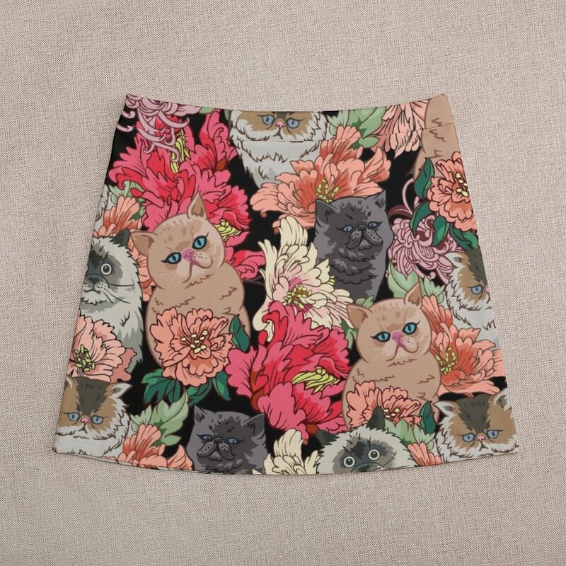 Mini jupe féerique style japonais "Because Cats", grunge