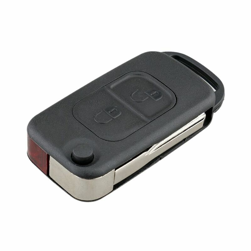 Funda plegable para llave de coche, carcasa para mando A distancia, 2 botones, para Benz SLK E113 A C E S W168 W202 W203, novedad de 2023