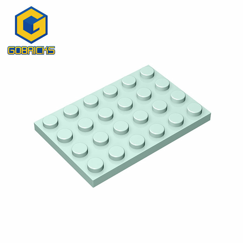 Gobricks 10Pcs Small Particle 3032 4x6 Building Block Plate DIY Parts Buildmoc Compatible Assembly Particle Creative Gift Toys