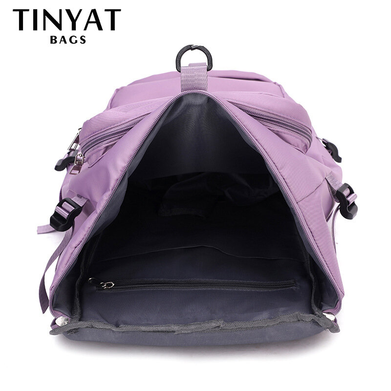 Tinyat-女性のための大容量のインフォーマルなトラベルバックパック,女性のスポーツ旅行バッグ,ヨガラゲッジバッグ,多機能クロスオーバーバッグ