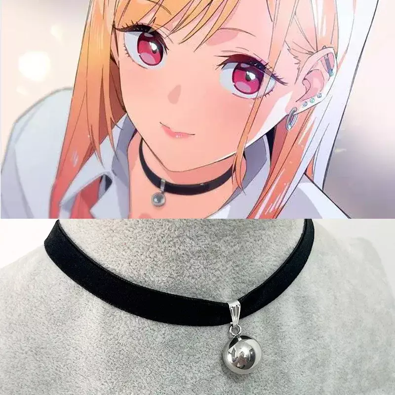 Anime Marin Kitagawa Earrings Necklace Cosplay Accessories Nail Art Ears Bracelet Rings My Dress-Up Darling Cosplay Props Gift