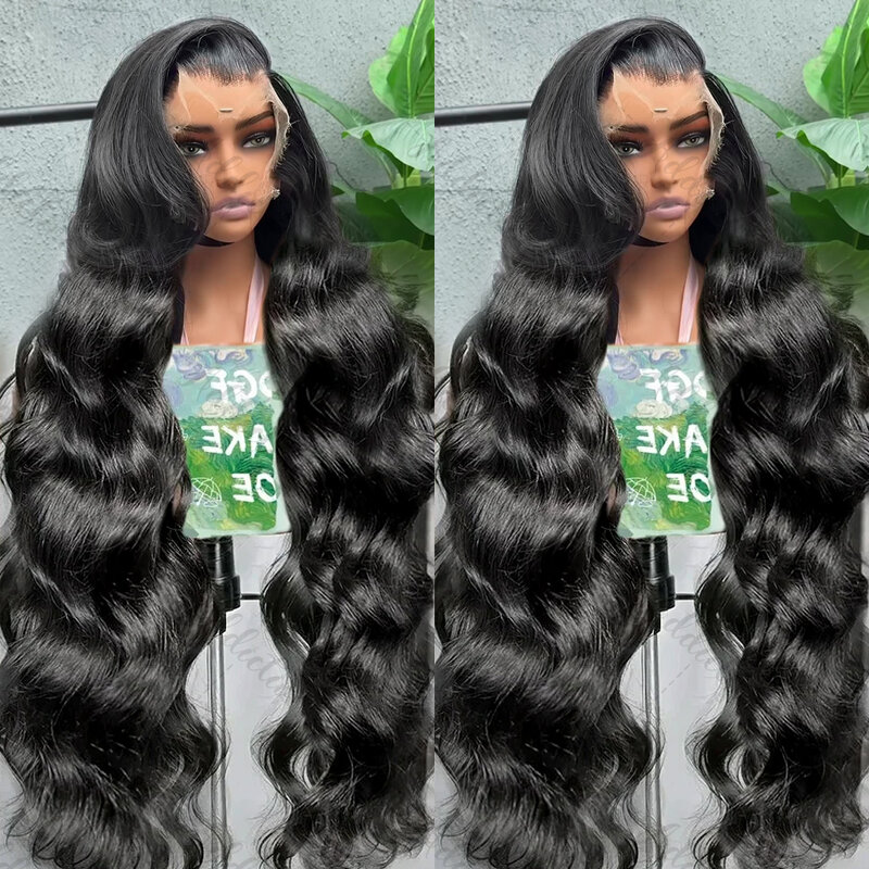 Perruque Lace Front Wig Body Wave Brésilienne Naturelle, Cheveux Humains, 13x6 HD, 13x4, 30 40 Pouces, Densité 250, pour Femme