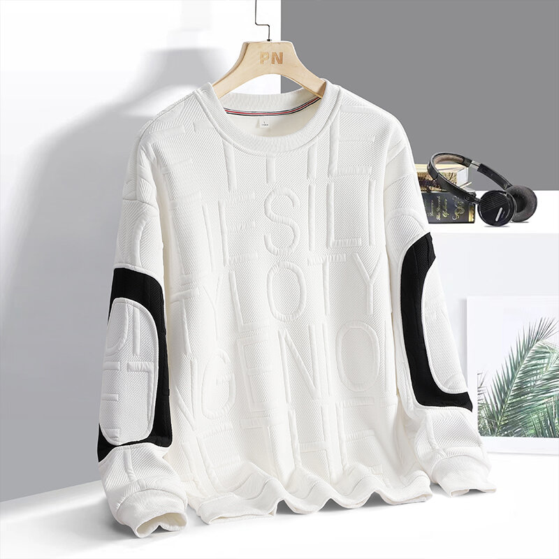 2023 Новое осеннее упоминание Классическая однотонная рубашка с круглым вырезом и ограничением для пары Мужская длинная рубашка