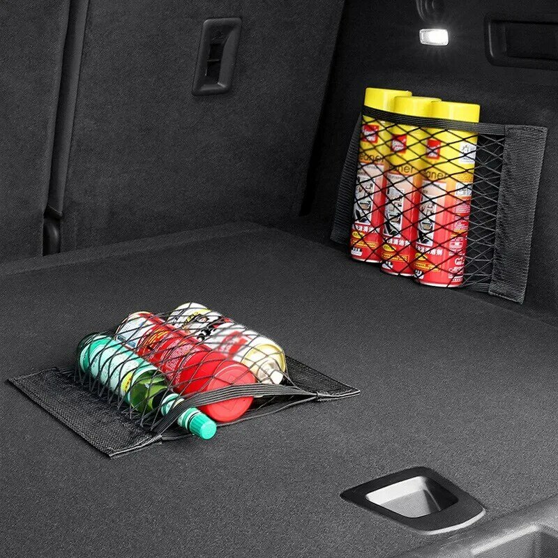 Car Miscellaneous Storage Net Pocket Luggage Compartment Fire Extinguisher Fixed Binding Velcro Water Cup Miscellaneous Bag