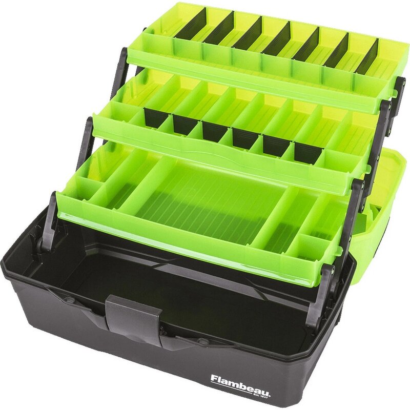 Outdoors  3-Tray - Classic Tray Tackle Box - Frost Green/Black