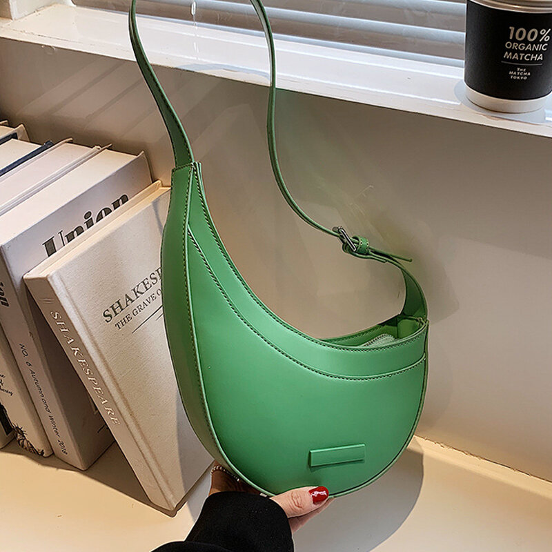 Jiomay Luxe Designer Handtassen Hoogwaardige 2024 Handtas Portemonnees Shopper Zomer Mode Eenvoudige Onregelmatige Onderarm Halve Maan Tas