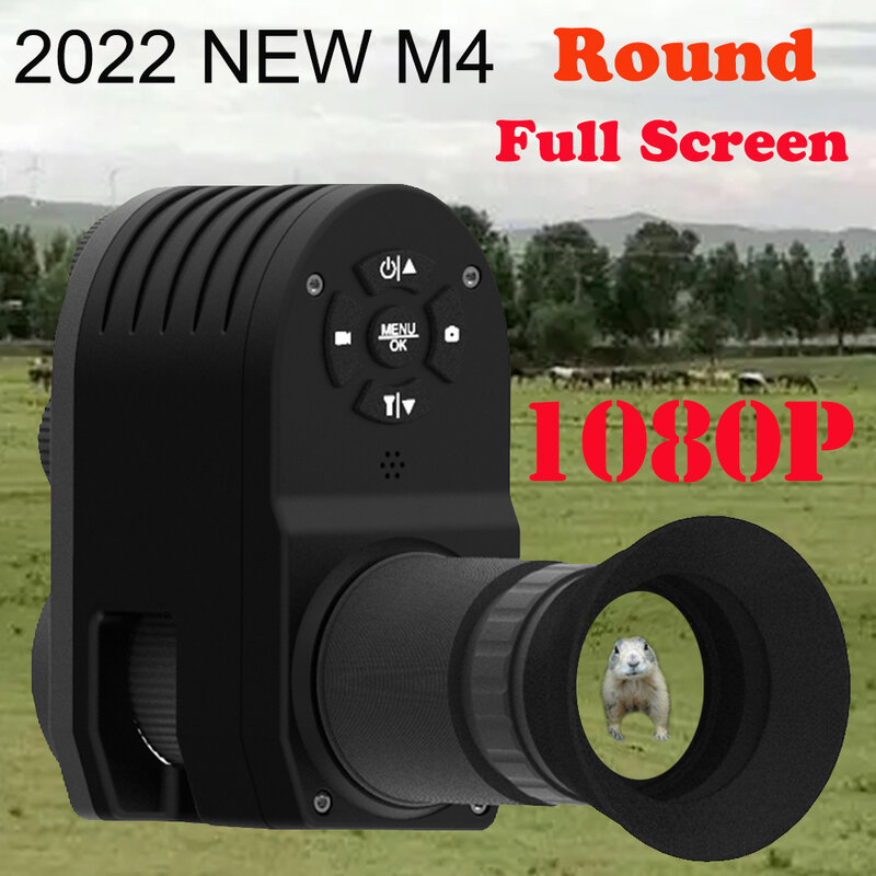 2022 Baru Megaerei 4 Lingkup Penglihatan Malam Kamera Berburu Portabel Perlengkapan Tambahan Pandangan Belakang 1080P HD 4X Zoom Digital