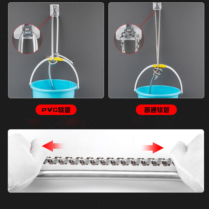 Tubo flessibile per doccia portatile in PVC argento 1.5/2m GI/2 interfaccia universale ispessimento ad alta pressione flessibile Anti avvolgimento