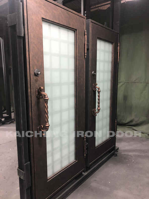 Puertas francesas de hierro forjado personalizadas, puertas francesas de hierro forjado, precio razonable