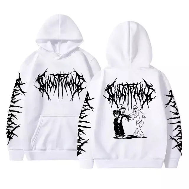 Rapper Ghostemane Graphic Hoodie Men's Women's Hip Hop Vintage Hooded Sweatshirts Gothic Fashion Oversized Pullovers Streetwear