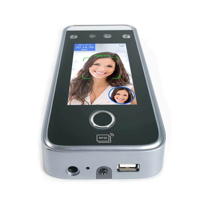 AI Face,Fingerprint Recognition Access Control And Attendance Terminal With 2MP HD Color WDR+2MP Infrared Living Face Camera
