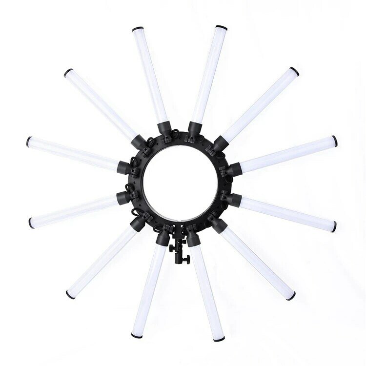 Anillo de luz LED con forma de superestrella para maquillaje, accesorio fotográfico de iluminación con 6/12 tubos, perfecto para selfis y maquillaje