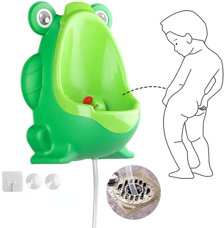 Animal Cartoon Design penico de sapo de parede para crianças, mictório Pee Trainer, banheiro para 0-6 idades, bebê menino, 1pc