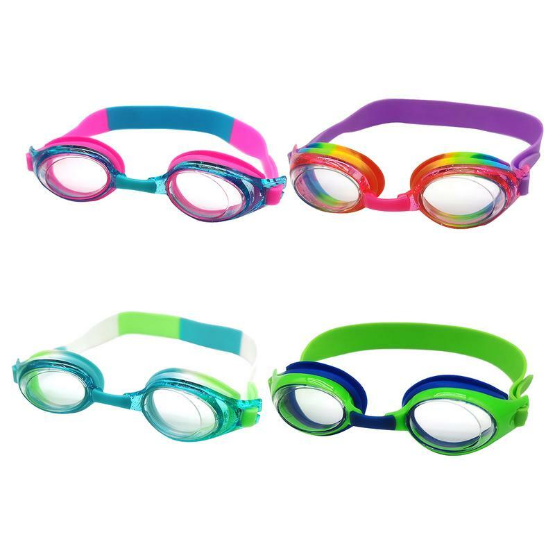Kacamata Renang Anak-anak Tahan Air Baru Kacamata Latihan Renang Tahan Kabut UV Bentuk Hati Kartun untuk Hadiah Anak-anak