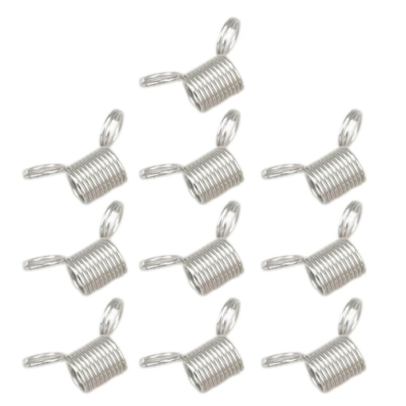 Bouchons perles en acier inoxydable, 10 pièces, ressort Tension, extrémités fil perle, outils fabrication pour