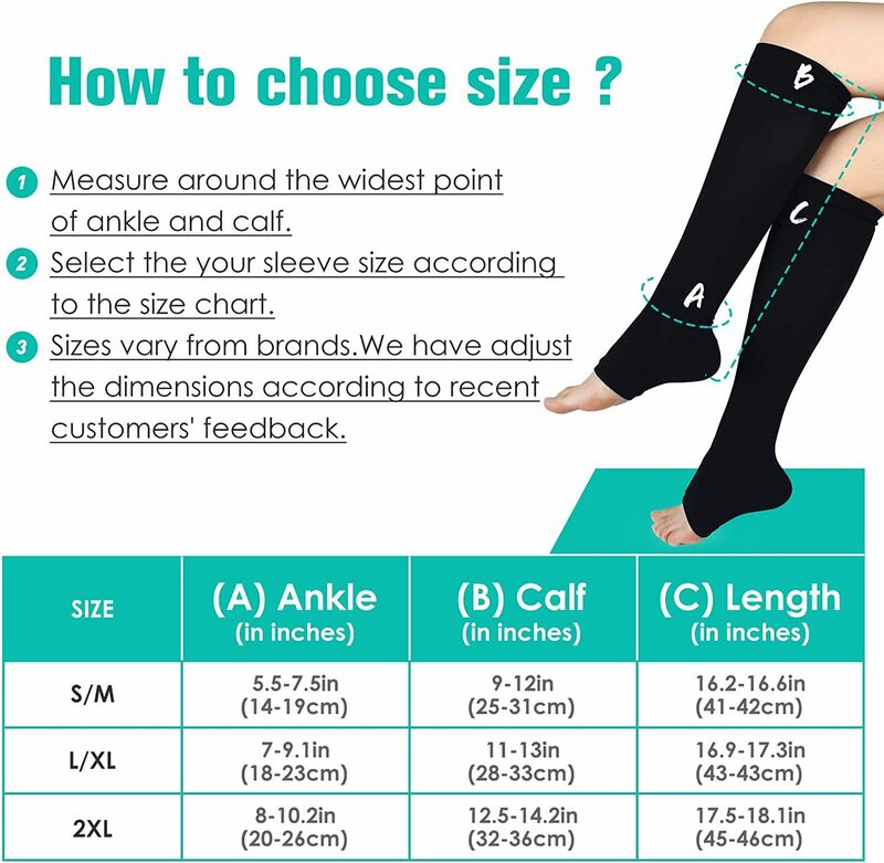 Компрессионные рукава до щиколотки, пара медицинских эластичных 3-уровневых накладок, женские спортивные носки для волейбола и бега