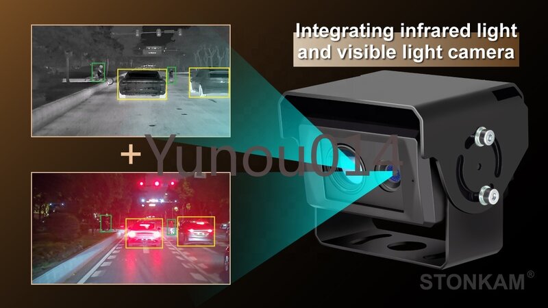 Sistema de detección infrarroja inteligente para vehículo con cámara de doble espectro