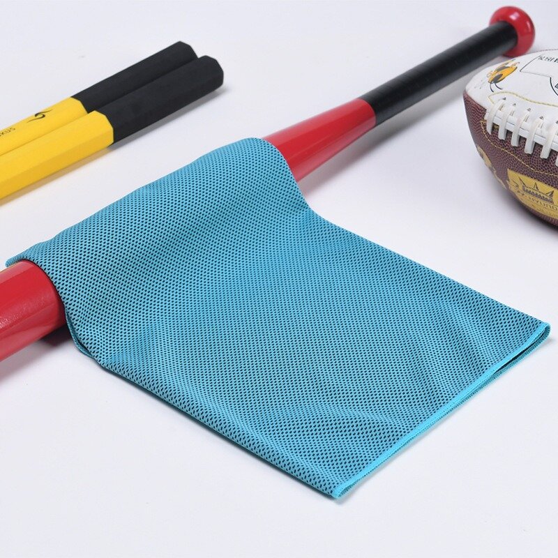 1pcs Outdoor Travel Fitness Summer Ice Silk Towel Sports Instant Cooling Ice Towel Portable Running Swim Towel Silicone Bag