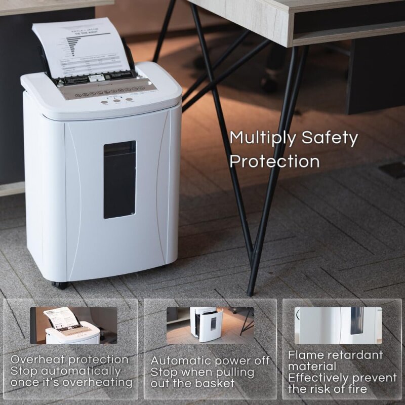 150-Sheet Auto Feed Paper Shredder: High Security Micro Cut Shredders for Home Office, 30 Minutes Commercial Heavy Duty Shredder