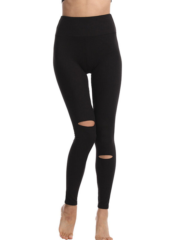 Mode Gym Strumpfhosen Sportswear Leggings Frauen elastische hohe Taille Fitness Trainings hose schwarz Push-up-Kleidung