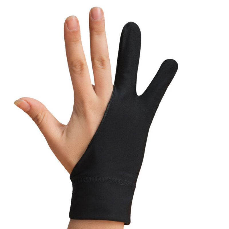 Sarung tangan dua jari lucu untuk Ipad/Tablet gambar grafis HUION / WACOM/XP-PEN, sarung tangan tahan keringat untuk siswa seni sketsa lukisan