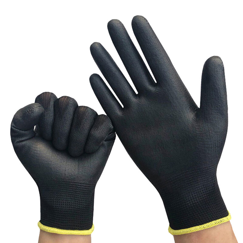 1 Paar Veiligheidswerk Anti-Statische Handschoenen Pu Gecoate Palmhandschoenen Unisex Ademende Antislip Reparatie Handschoenen Timmermansbenodigdheden