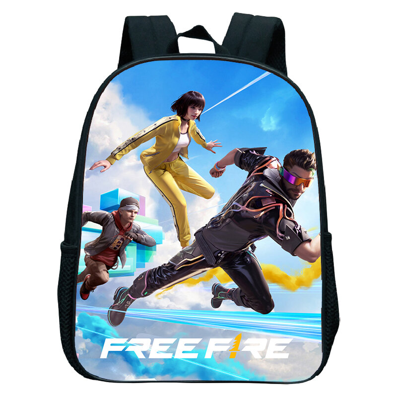 Lightweight Mini Bookbag Free Fire Print Backpack Boys Girls Waterproof Kindergarten Bag Video Game Pattern School Bags for Kids