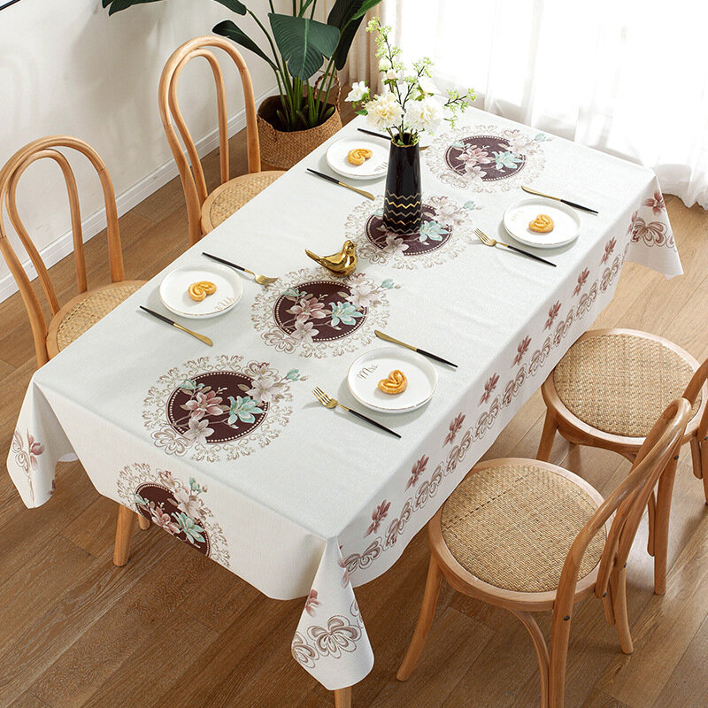Nappe de décoration de Table imprimée de Style nordique, rectangulaire, imperméable, pour fête de mariage