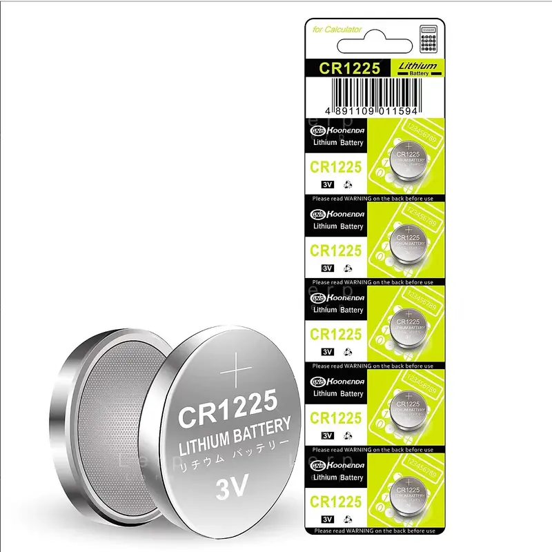 Bateria CR1225 para a bateria do lítio, 3V