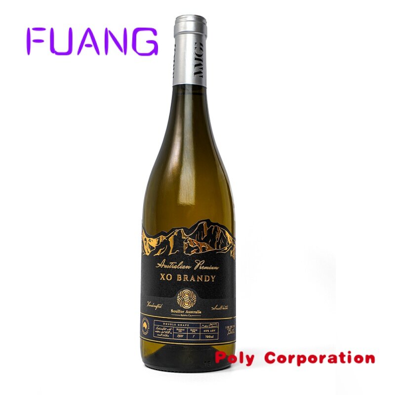 Étiquette de bouteille de vin de luxe personnalisée, feuille d'estampage à chaud, écriture dorée en relief, autocollant 3D, 256
