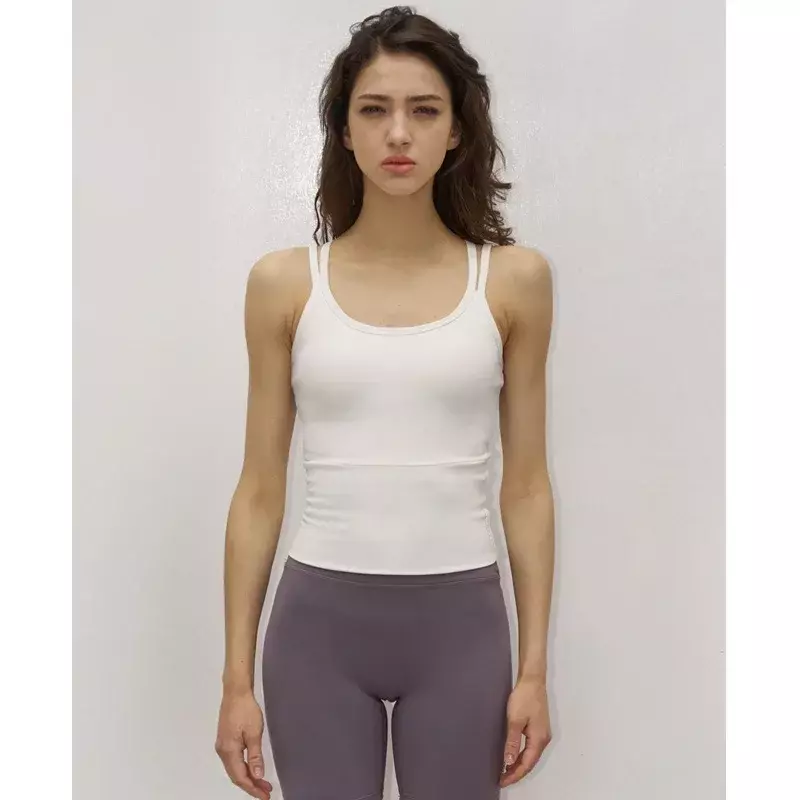 Fitness jacket female beauty strap chest pad tight vest running shock-proof sports yoga clothes