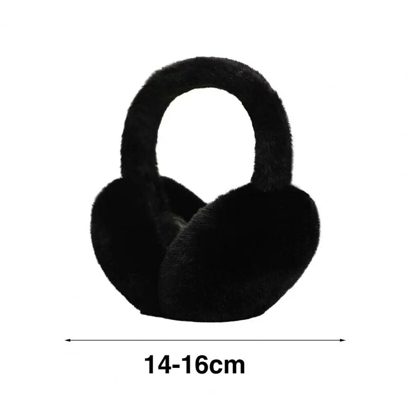 Compact Earmuffs Cozy Solid Color Women's Winter Earmuffs with Thick Plush Lightweight Anti-slip Foldable Ear Protection Outdoor
