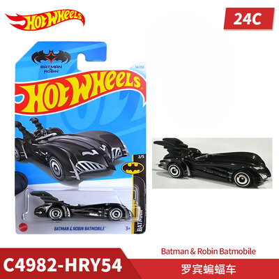 Hot Wheels-coche Batman y Robin Batmobile para niños, juguete Original de colección, regalo de cumpleaños, 1/64, 2024C