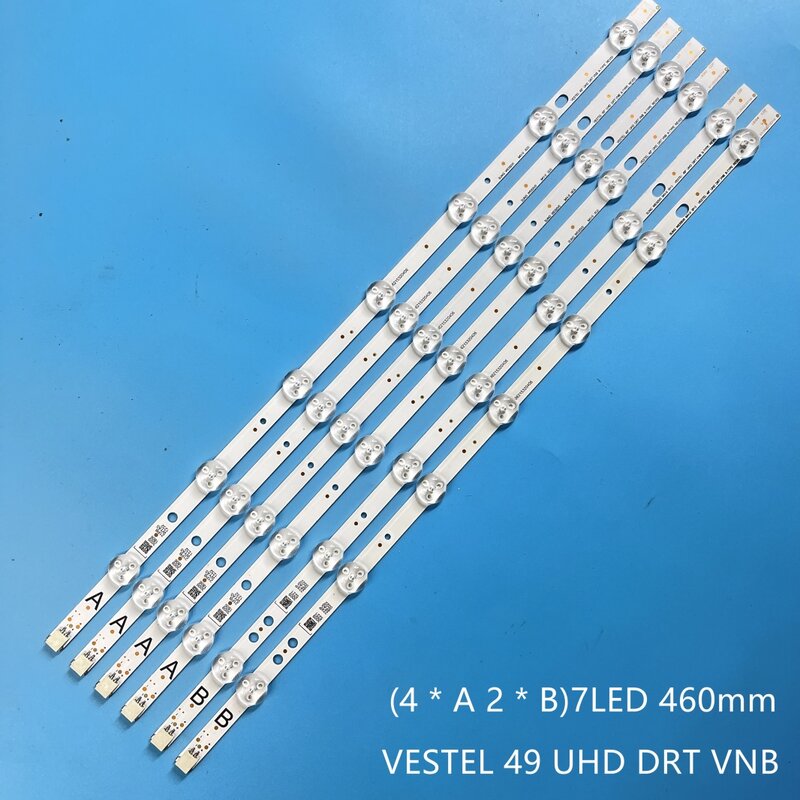 LED backlight strip for VESTEL 49" UHD DRT VNB A-TYPE REV03/ B-TYPE REV0.1 49U5766DB 49U6663DB 49U5863DB 49U6863 VES490UNDL-2D-N