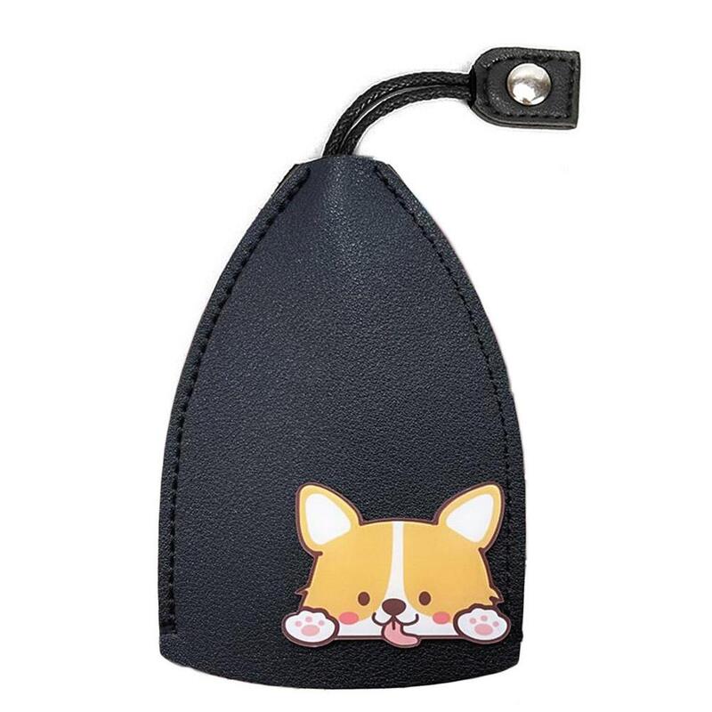 1pc Cute Cartoon Key Protector Car Key Holder Household Cover Bag PU Key Lock Cute Key Key Leather Organizer Universal Bag U0I4