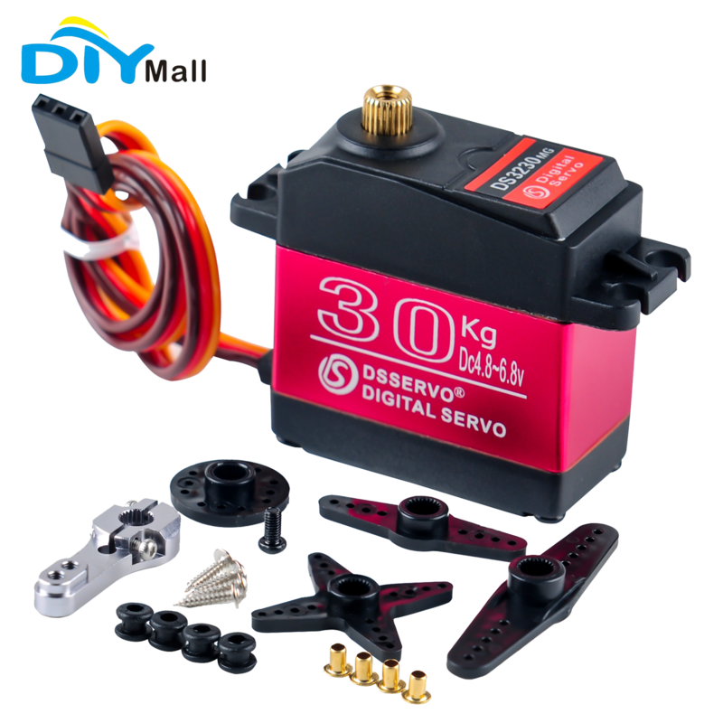 1/2/4PCS 30KG 6V DS3230 High Torque Digital Servo Waterproof and durable it comes with 25T Servo Arm for 180-degree
